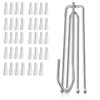 Stainless Steel Curtain Hooks, Pack of 40 Curtain Hooks Clamp,