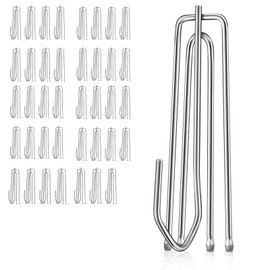 Stainless Steel Curtain Hooks, Pack of 40 Curtain Hooks Clamp, Clamp Hooks, Curtain Hooks, Metal Shower Curtain Hooks, Curtain Clips Hooks, for Curtains and Curtain Rings