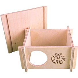 Getzoo Dsungi, high-quality plug-in system made of birch wood, removable roof as second level, 1-chamber house, dimensions: 15 x 12 x 8 cm