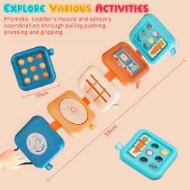 Busy Board for 1 Year Old Montessori Toys for 1 2 Year Old Easter Basket Stuffers for Toddler Travel Activities Busy Board Busy Cube Toys for 1 2 3 Year Old Boy Girl