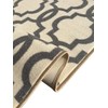 Custom Size Ivory Moroccan Trellis Rubber Backed Non-Slip Hallway Stair