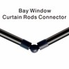 Window Corner Curtain Rod Connector: 2 PACK 1 Inch Adjustable