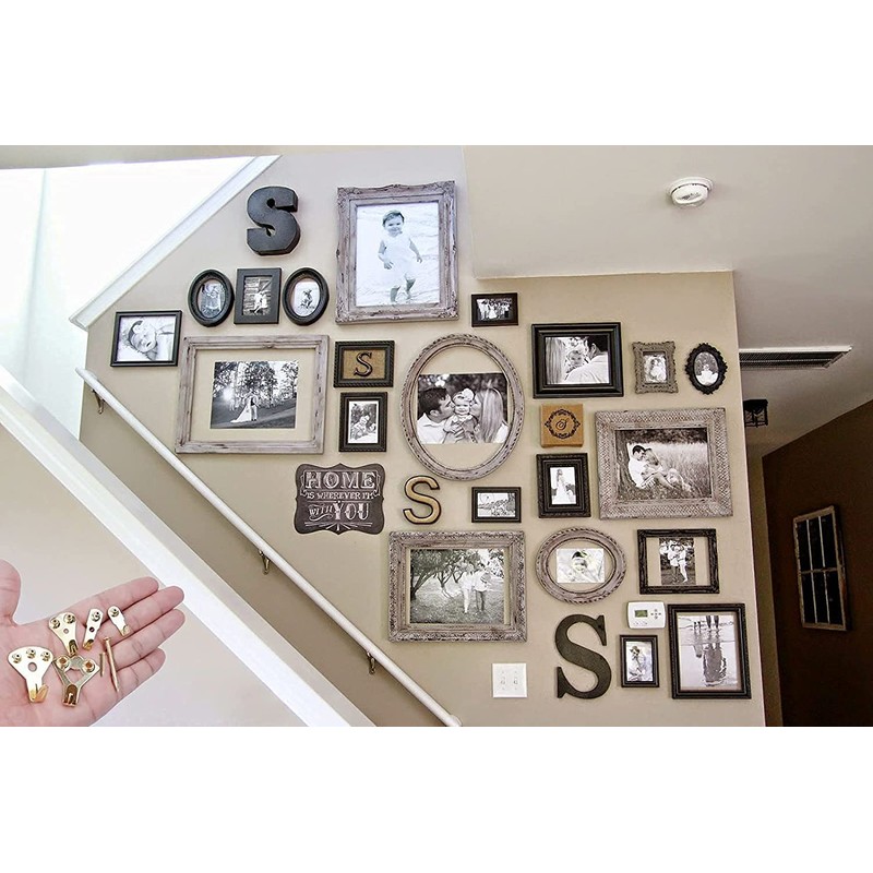 Hyber&Cara 150 Pcs Heavy Duty Picture Hooks Painting Hangers Photo
