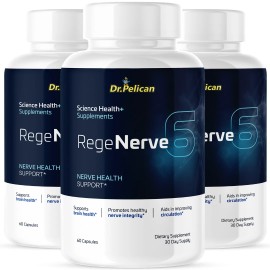 Pelican Vitamins RegeNerve6- Nerve Health Support- 3 Bottles- 180 Capsules