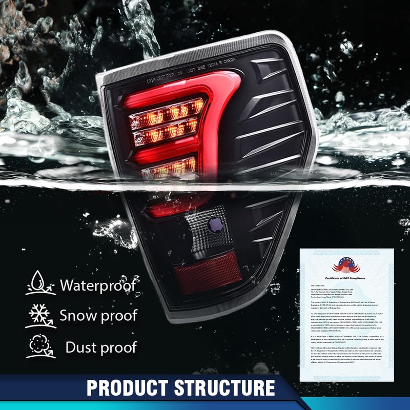 PIT66 LED Tail Light Rear Light Lamp Assembly Compatible With