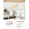 Beiduna 18" Gold Flush Mount Ceiling Fan with Light, Caged
