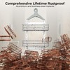 Orimade Aluminum Hanging Shower Caddy Over Head, Adjustable Anti-Slip Bathroom