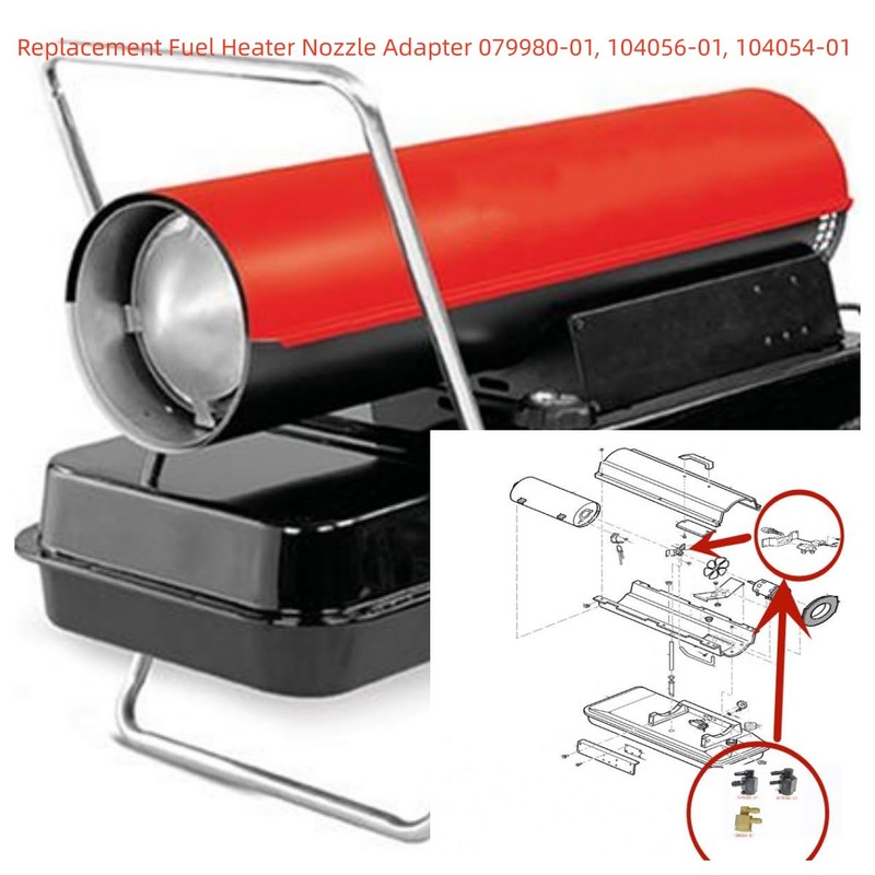 Dgdhf Replacement Heater Nozzle Adapter 079980-01,104056-01,104054-01 Fits Reddy, Remington, Master