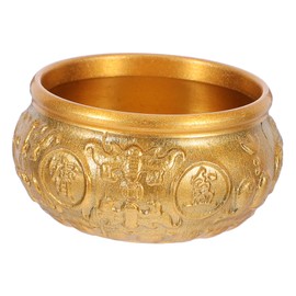 FUNOMOCYA Copper Wealth Bowl Decorative Treasure Basin for Living Room Entryway Dough Bowl for Luck Elegant Copper Build for Sophisticated Home Decor