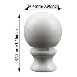MEETOOT 2PCS 1-1/2 Inch Lamp Finial Oil Rubbed White Steel Ball Knob Lamp Shade Ball Knob Shade Cap Knob Light Trim Finial Lamp Shades Finials Cap Knob Lamp Decoration for Lamp Harp Stand
