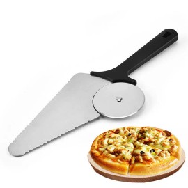 Pizza Cutter and Server Slicer Super Sharp Stainless Steel Wheel Blade - 2 pack