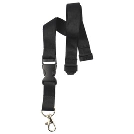 10 Pieces - Lanyards without Printing - Lanyard Keychain No Print - Width 0.79" - Press Lock Safety Clasp - Variety of Colours - Polyester, Black
