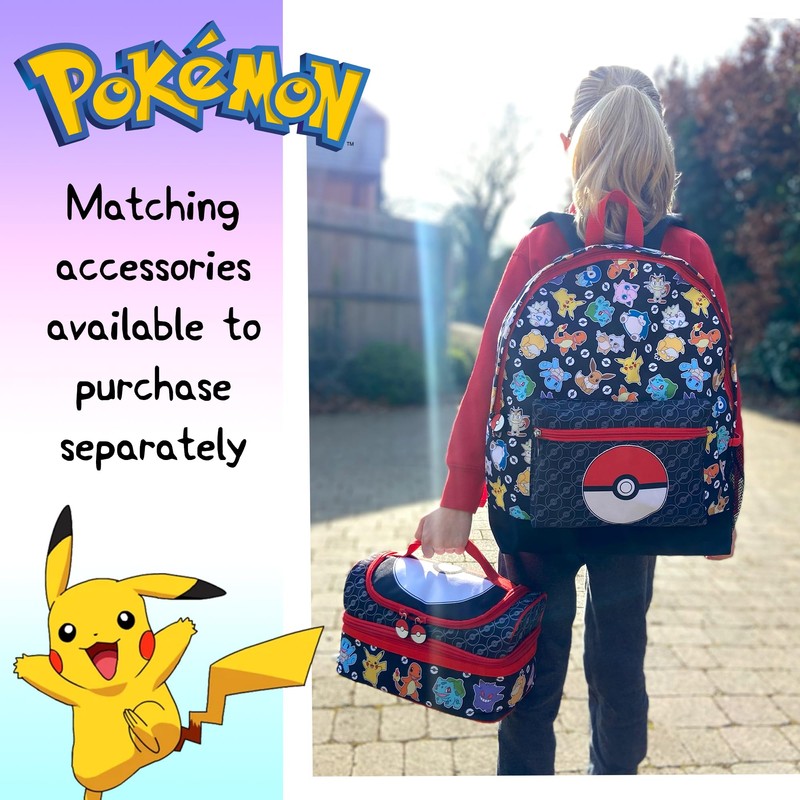 Pokémon Kids School Thermal Insulated Double Decker Lunch Bag Multi