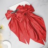 2Pcs Red Hair Bows Long Tail Satin Bow Hair Clips