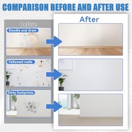 White Paint, White Paint for Wall Touch Up, Interior White Paint with Roller Brush for Flat, Ceiling, Drywall, Quick-Drying Water-Based Wall Paint, Covers Stains, Scratches, Yellowing, Low Odor