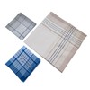 emlstyle Men's Handkerchiefs 100% Cotton Handkerchief with Check Pattern, Style