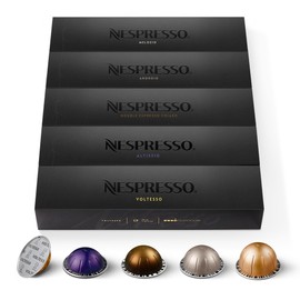 Nespresso Vertuo Top Selection Assortment of 50 Capsules 10x Voltesso, 10x Altissio, 10x Chiaro, 10x Arondio, 10x Melozio