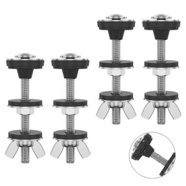 Universal Toilet Tank to Bowl Bolt Kit,Heavy Duty Toilet Tank Bolts Replacement,Waterproof 304 Stainless Steel Toilet Tank Bolts Washer Kit,Cistern to WC Pan Accessories,Easy to Install (4)