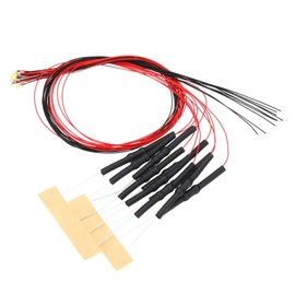 PATIKIL 12-18V 0603 Pre Wired LED, 20Pcs 7.8" Pre-soldered Micro Surface Mount Device Light Emitting Diodes with Edge for Home Decor Model Build,White