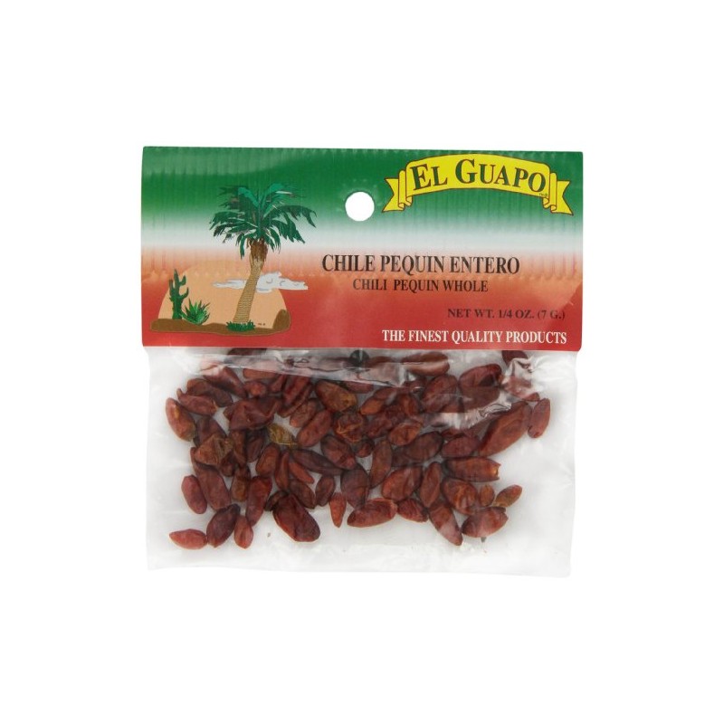 El Guapo Chili Pequin, Whole, 0.25-Ounce (Pack of 12)