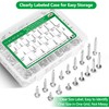 420Pcs Self Drilling Screws Assortment Kit, 410 Stainless Steel Self