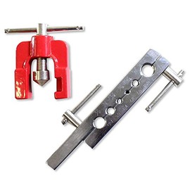 WEDGE ARTESIA TOOL 2 Piece Flaring Tool Kit | Heavy-Duty Metal | Diameters 3/16" (4.8mm) - 5/8" (15.9mm) | Perfect for Brake Lines, Plumbing, HVAC | Professional Craftsmanship & Multifunctional Use