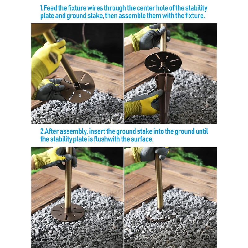 LEONLITE Low Voltage Landscape Path Light Stability Plate, 1/2" NPT