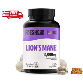 FreshCap Mushrooms LION'S MANE Mushroom Supplement Mental Clarity Focus 120ct FRESHCAP MUSHROOMS