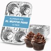 PLASTICPRO Aluminum Foil Muffin Pans Reusable and Disposable, Muffin &