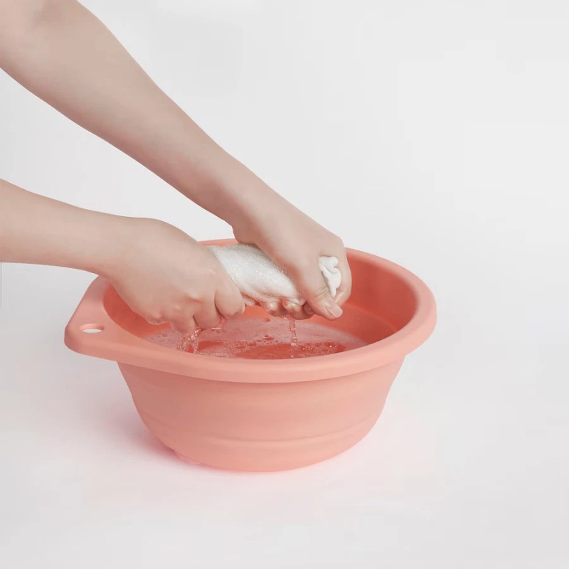 Ikea PEPPRIG Wash Tub Laundry Storage Organizer Foldable Pink 10