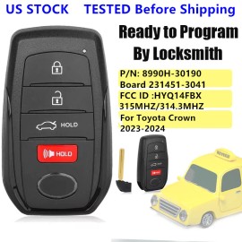 Unbranded for 2023 2024 Toyota Crown Smart Keyless Remote Key Fob 8990H-30190 HYQ14FBX