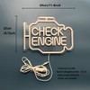 AYDCNO Check Enginee Led Neon Siqns,Engine-Shaped with Curved Wall Decor