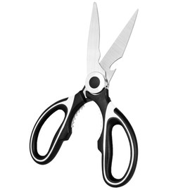 Albert Austin Multipurpose Sharp Kitchen Scissors with Protective Cover Stainless Steel Rust Resistant Blades Food Scissors with Nut Cracker Bottle Opener Scale Scraper for Cutting Meat Chicken Fish