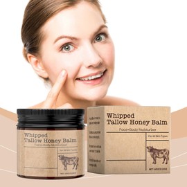 Rostblant Whipped Tallow Cream für Gesicht & Körper,Ein Löffel zum Schöpfen der Sahne liegt bei, Beef Tallow Skincare, Tallow Face Cream, Feuchtigkeits creme für Gesicht und Körper