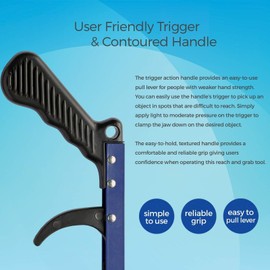 Cubii Health Reacher Tool, Standard, 26" Aluminum Picker Up Claw, Lightweight Trash Grabber