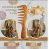 Wooden Curly Hair Wide Tooth Comb, Neem Wood Curly Hair