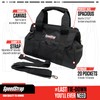 SpeedStrap Black Canvas Storage Tool Bag with Pockets and Carry