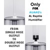 Accessories of AUAAQ's Reptile Humidifier, Including Dual Hose Nozzle, Two