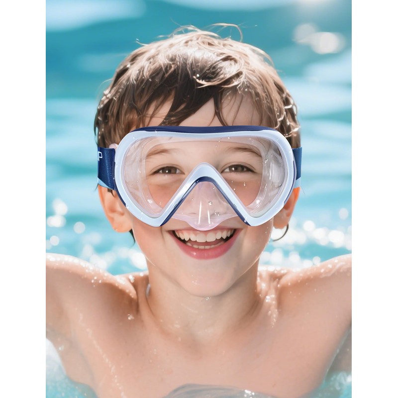 Supertrip Kids Swimming Goggles with Nose Cover for Ages 6-14,