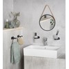 WENKO Turbo-Loc Orea Black Matt Towel Ring, No Drilling Required,