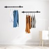 Fobule 36” Wall Mounted Clothes Rack, Industrial Pipe Black Iron