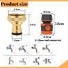 Universal Kitchen Hose Tap Connector Fitting Set,Outside Garden Tap Brass