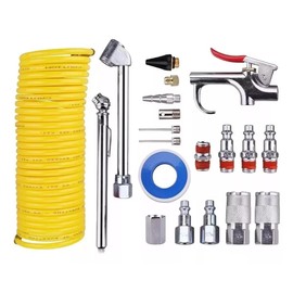 Kit Accesorios Aire Para Compresor Con Manguera 20 Herramientas De Aire De Conexión Rápida De 1/4 Pulgadas Tipo De Ensamblaje Herramientas Neumáticas Para Reparación De Automóviles ﻿