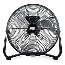 Seasons Comfort 14 Inch High Velocity Heavy Duty Fan, Black, 3 Speeds, 360 Degree Tilt, Carry Handle, 60 W - Metal Industrial Floor Fan for Home, Office & Worksite