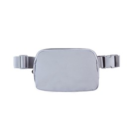 Belt Bag,Fanny Pack with Adjustable Strap,Small Waist Pouch for Workout Shopping Travelling Hiking Running Cycling-Everywhere Belt Bag (Grey)