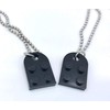 Brick Heart Necklace Set -Mix/Match colors-Stainless Steel chain