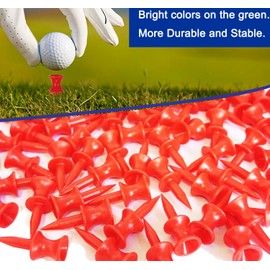 Adhere 120pcs Golf Tees plastic1-1/4 inch Red Castle Golf Tees, Durable 32mm Small Castle Tees ((32mm・Red・120pcs)