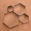 Regular Hexagon Cookie Cutter Set Large Stainless Steel Honeycomb Geometric