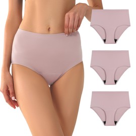 BATTEWA Incontinence Underwear for Women Washable, Leak Proof Underwear High Absorbency, Bladder Leak Underwear Protective Briefs, Seamless Panties 50ml, 3 Pack (Blush, Medium)