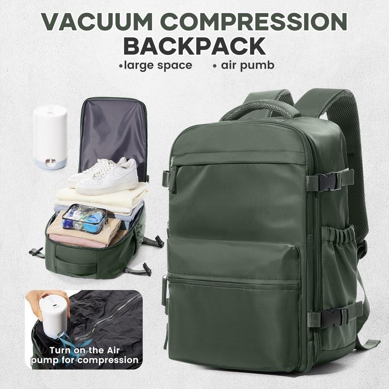 Vacuum Travel Backpack｜Save 30% Space with Compression, Carry-On Size, Wet